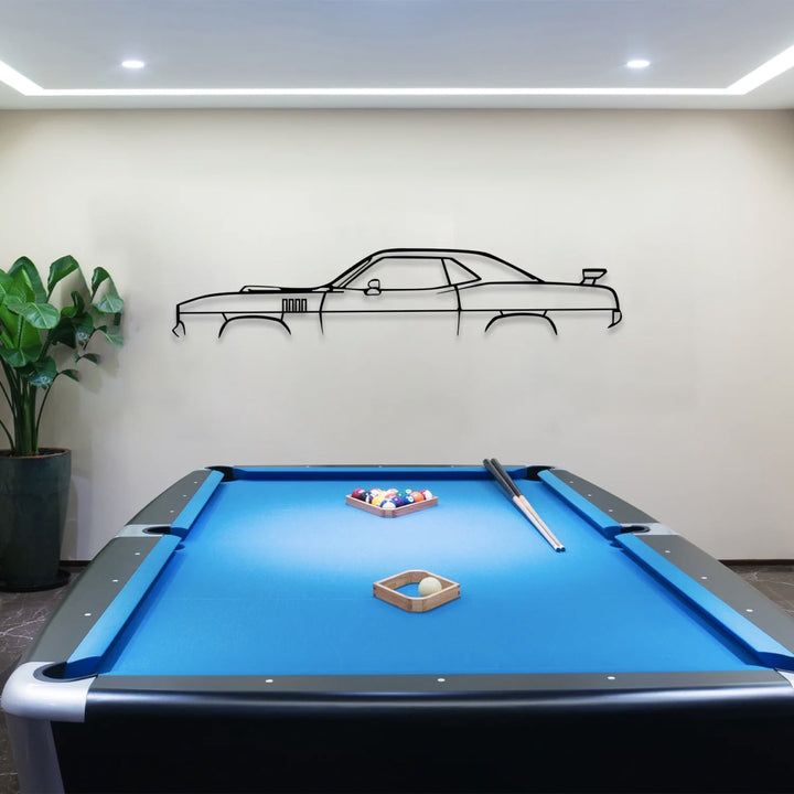 Plymouth Cuda Metal Car Silhouette Wall Art - BrossHome Metal Wall Art