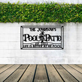 Pool Metal Garden Sign - BrossHome Metal Wall Art
