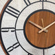Wood and Metal Frame Wall Clock