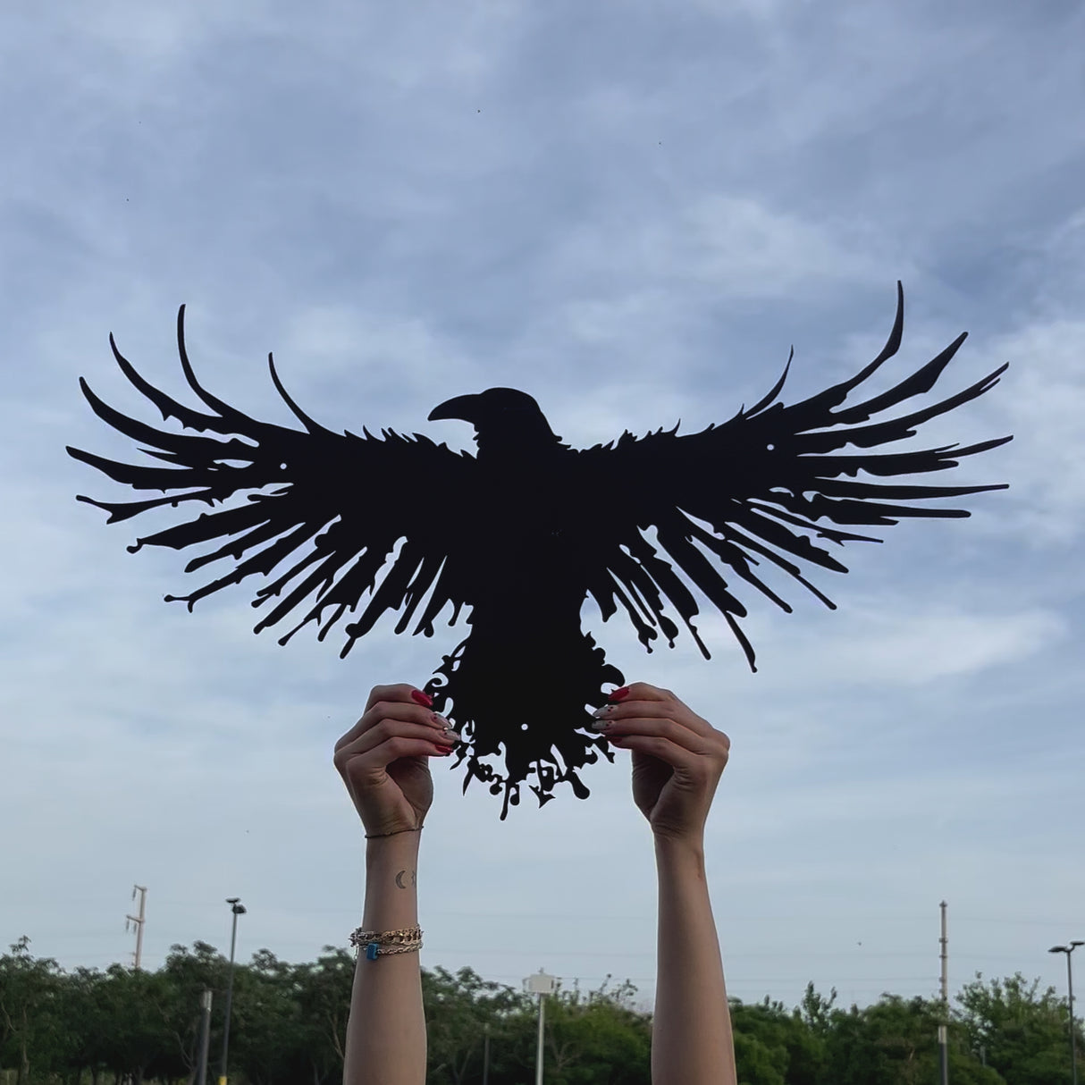 Raven Metal Wall Art Decor