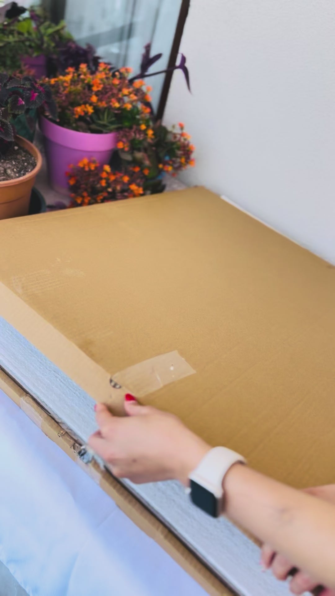 METAL WALL CLOCK with Wooden Corners