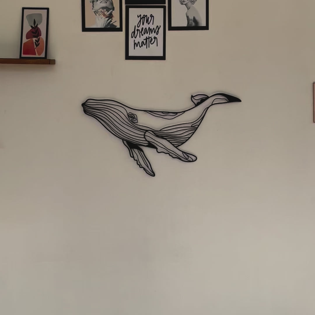 Whale Metal Wall Art