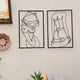 Female Body Cut Metal Wall Art (Set Of 2)