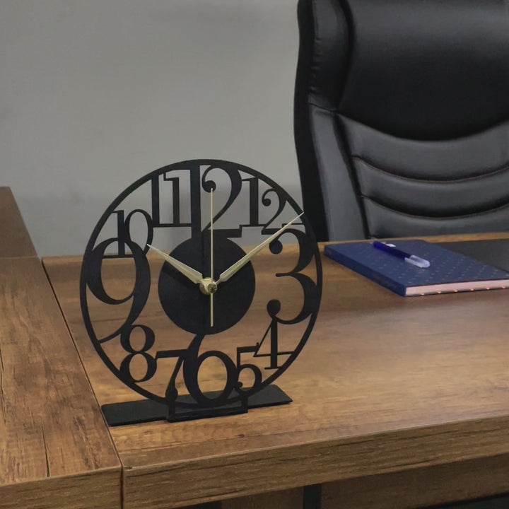 Bold Numeral Tabletop Clock With Modern Design - 2