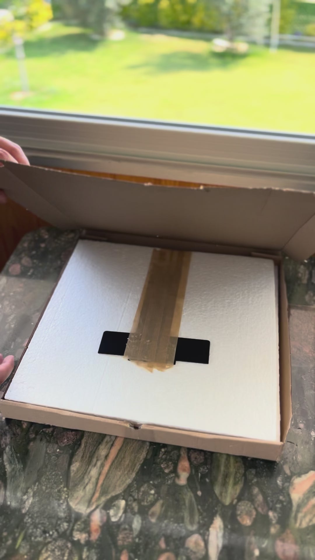 Large Modern Black Table Clock - With Large Hour Hands