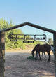 Custom Hanging Ranch Sign - Personalized Metal Outdoor Entrance Plaque with Chains