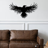 Raven Metal Wall Art Decor - BrossHome Metal Wall Art