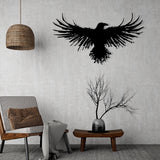 Raven Metal Wall Art Decor - BrossHome Metal Wall Art