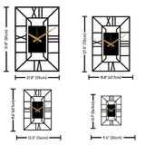 Rectangle Metal Wall Clock - BrossHome Metal Wall Art