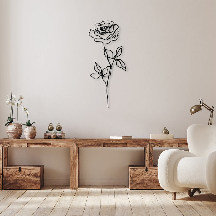 Metal Rose Wall Art