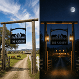 Rustic Outdoor Metal Sign for Cowboys and Horses - BrossHome Metal Wall Art