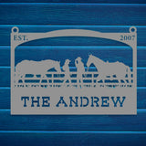 Rustic Outdoor Metal Sign for Cowboys and Horses - BrossHome Metal Wall Art