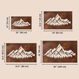 Rusty Mountain Metal Wall Art - BrossHome Metal Wall Art