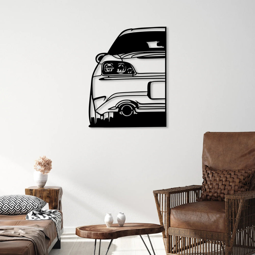 S2000 Car Silhouette Metal Wall Art (Rear View) - BrossHome Metal Wall Art