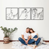 Sensual Line Art Wall Decor - BrossHome Metal Wall Art