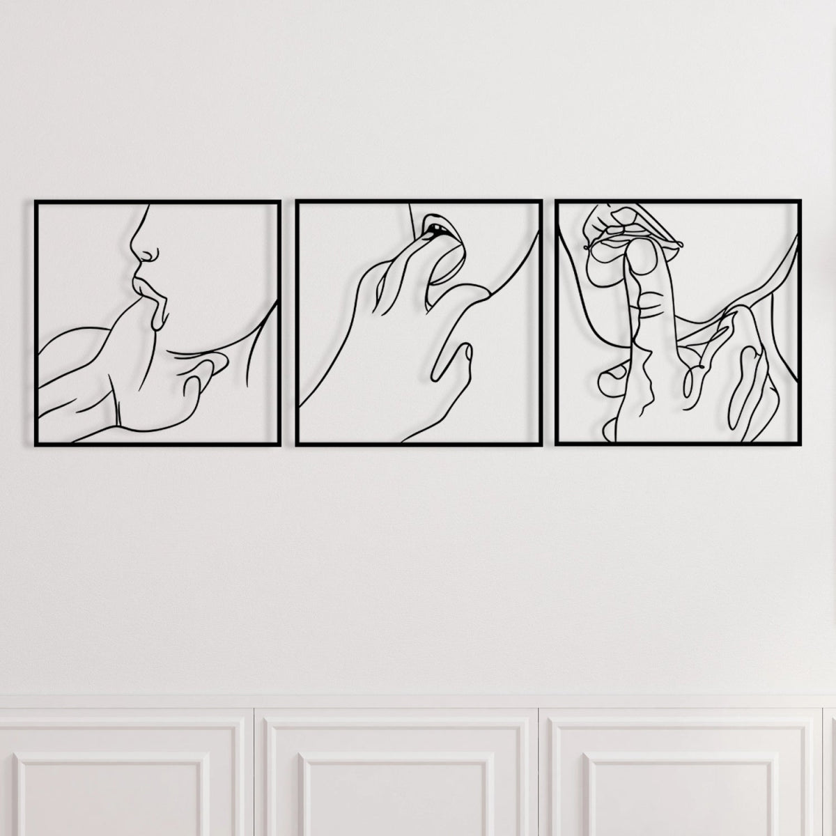 Sensual Line Art Wall Decor - BrossHome Metal Wall Art