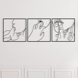 Sensual Line Art Wall Decor - BrossHome Metal Wall Art