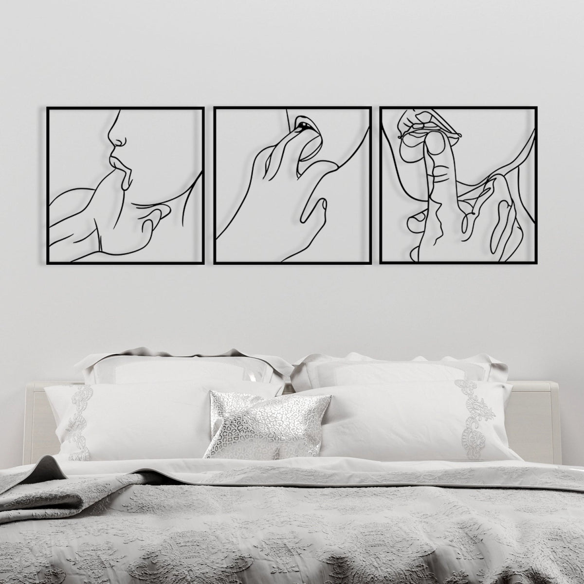 Sensual Line Art Wall Decor - BrossHome Metal Wall Art