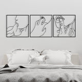Sensual Line Art Wall Decor - BrossHome Metal Wall Art