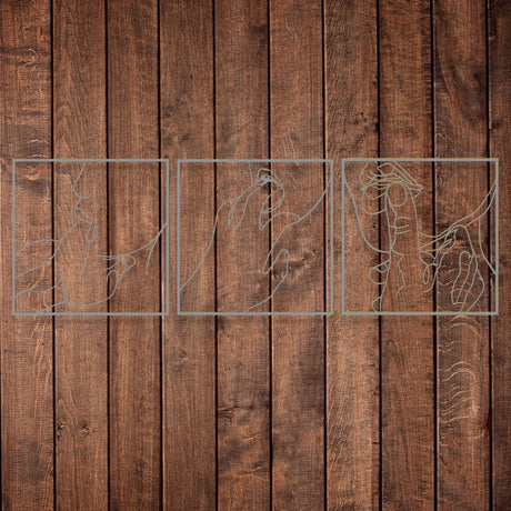 Sensual Line Art Wall Decor - BrossHome Metal Wall Art
