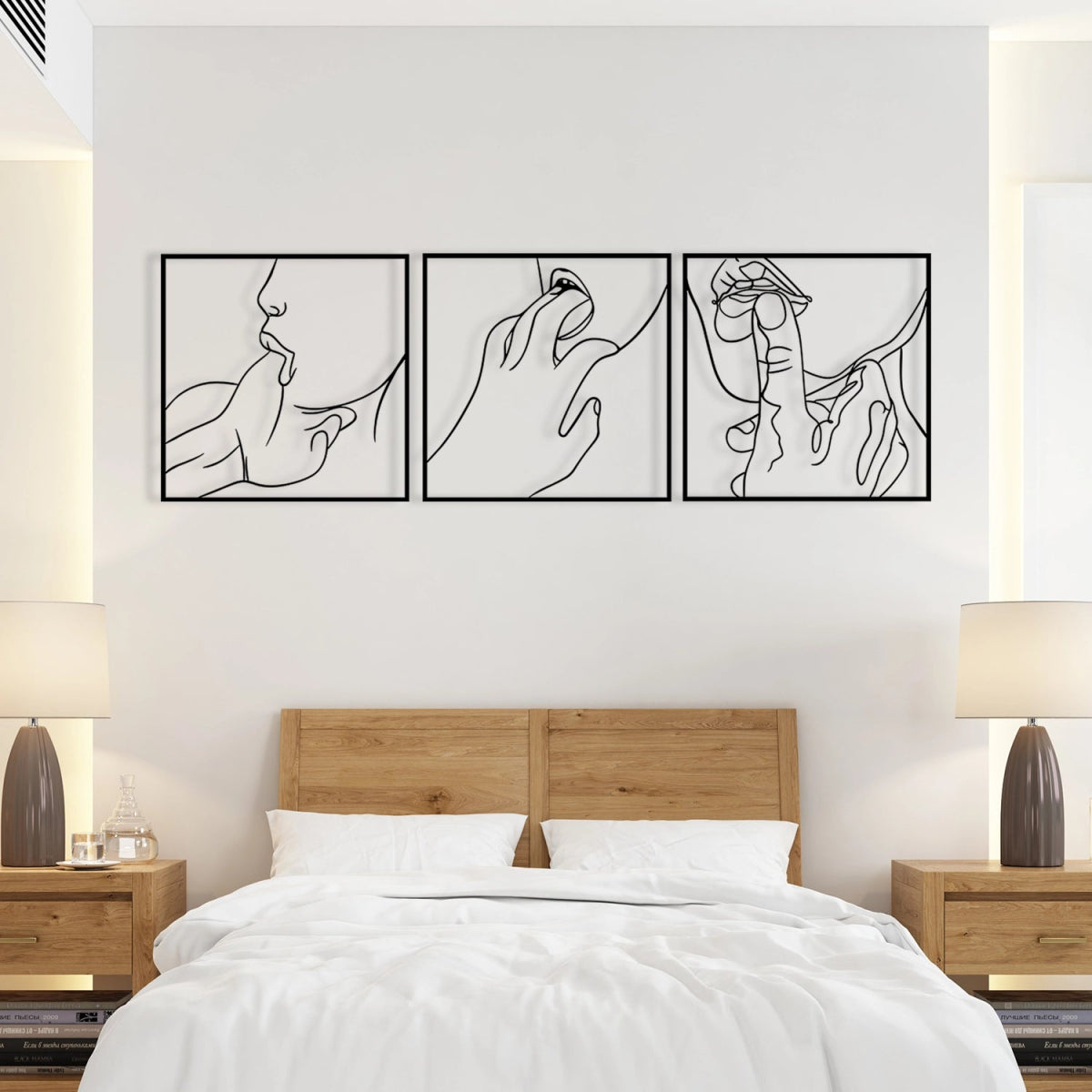 Sensual Line Art Wall Decor - BrossHome Metal Wall Art