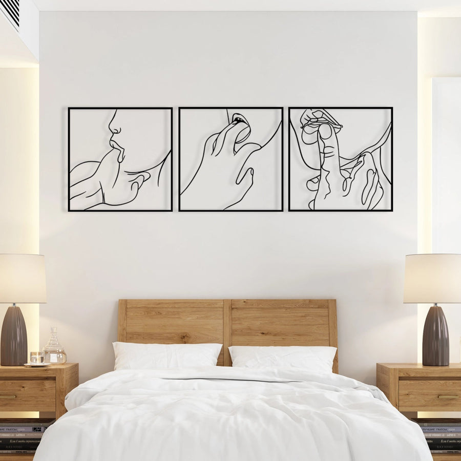 Sensual Line Art Wall Decor - BrossHome Metal Wall Art