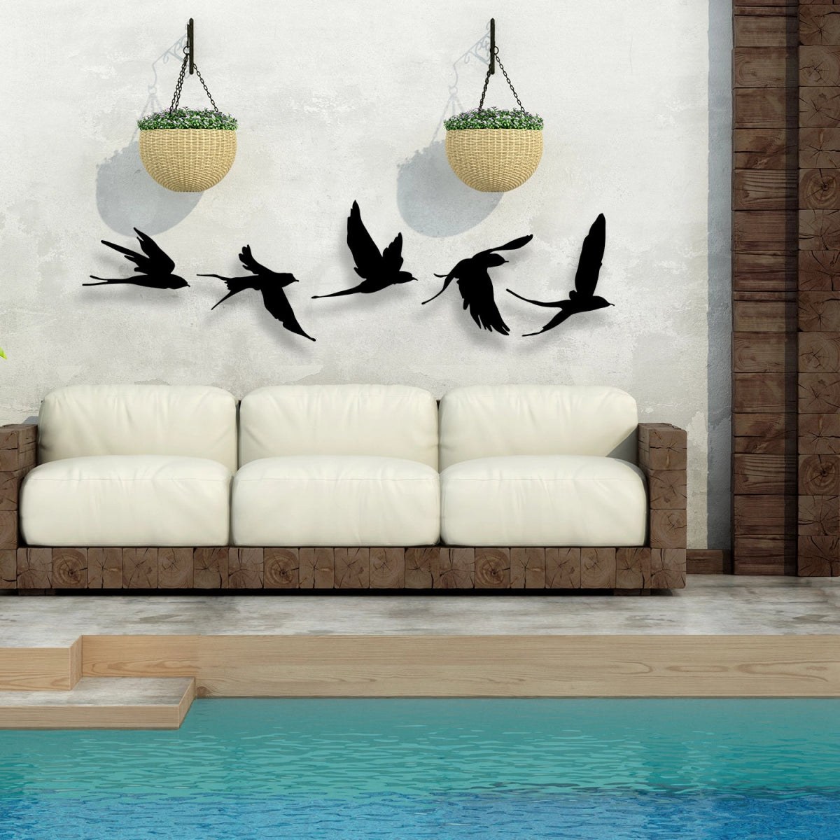 Shaped Metal Bird Wall Art Decor - BrossHome Metal Wall Art