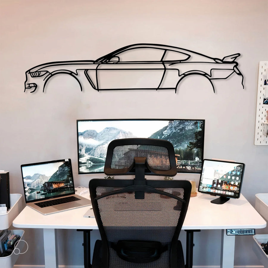 Shelby GT350 Car Silhouette Metal Wall Art - BrossHome Metal Wall Art