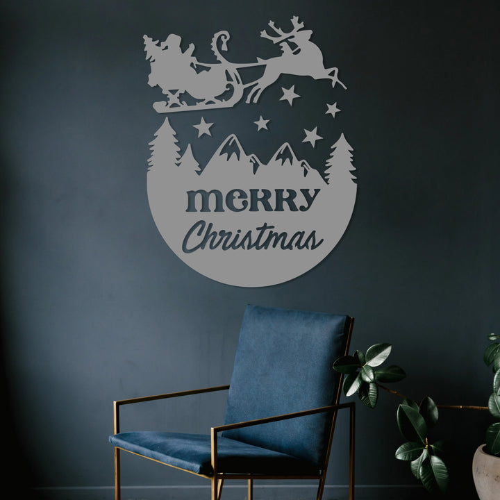 Metal Wall Decor Draft - Merry Christmas Livingroom Metal Wall Art