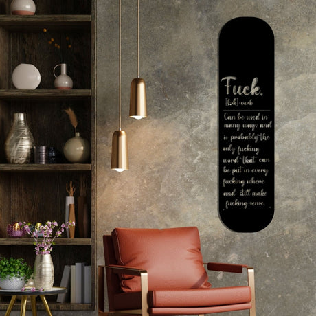 Slang Dictionary Quote Metal Wall Decor - BrossHome Metal Wall Art