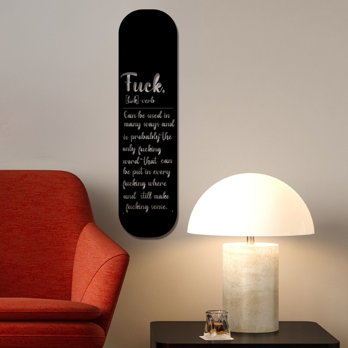 Slang Dictionary Quote Metal Wall Decor - BrossHome Metal Wall Art