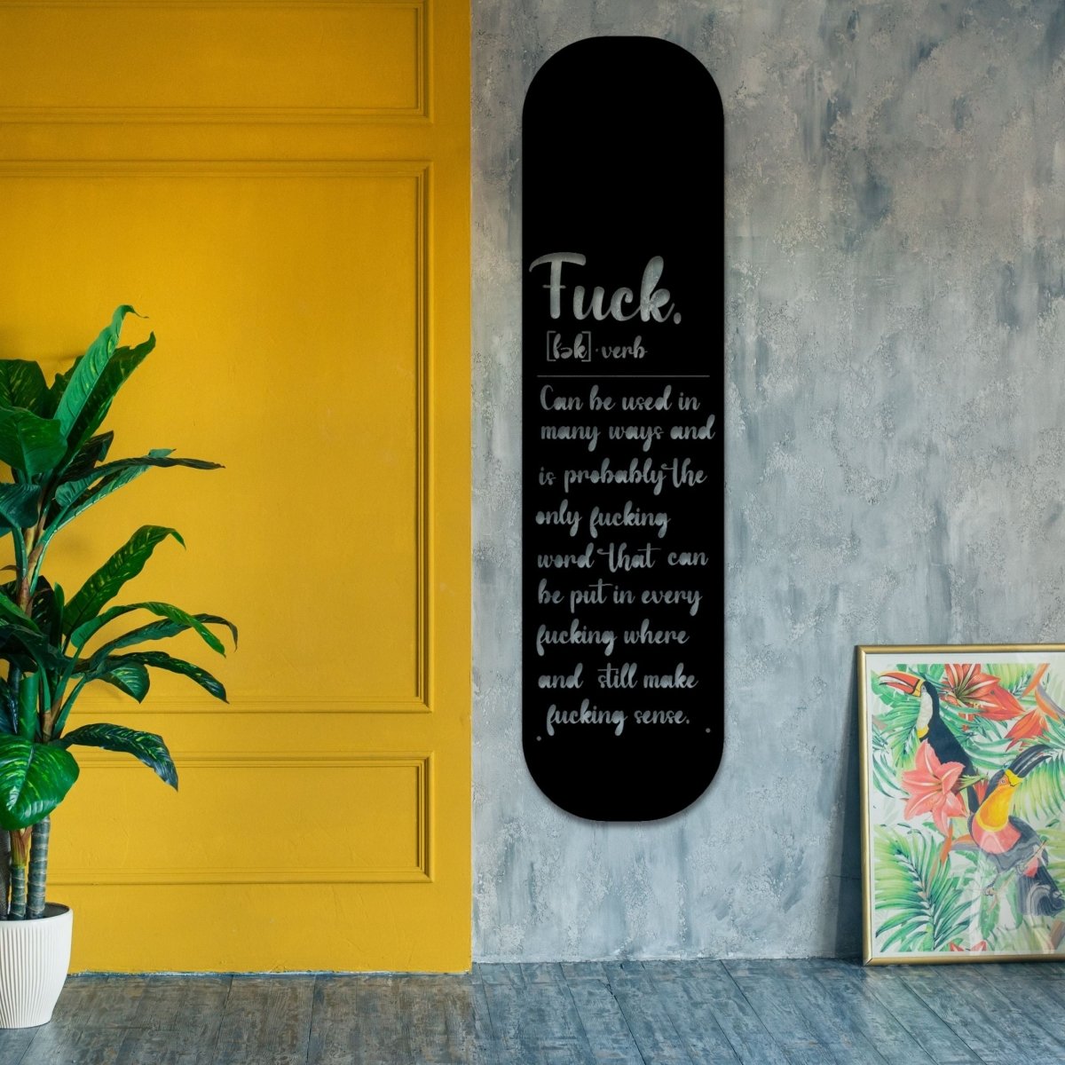 Slang Dictionary Quote Metal Wall Decor - BrossHome Metal Wall Art