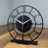 Small Modern Black Tabletop Clock - BrossHome Metal Wall Art