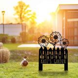 Sunflower Metal Garden Stake - BrossHome Metal Wall Art