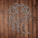 Swirling Fish School Metal Wall Art - BrossHome Metal Wall Art