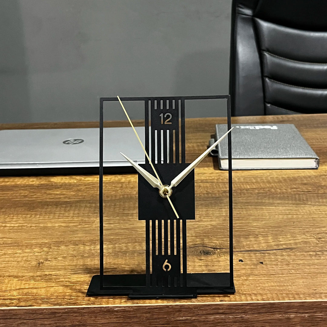 Modern Grid Tabletop Clock
