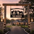The Andrew Custom Metal Farm Sign - Cowboy and Horses Metal Farm Sign - BrossHome Metal Wall Art