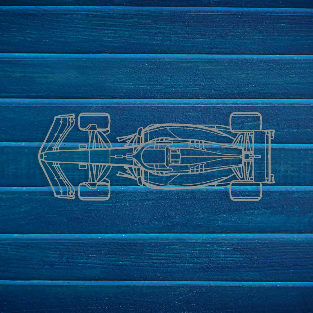 Top View Formula 1 Car Metal Wall Art - BrossHome Metal Wall Art