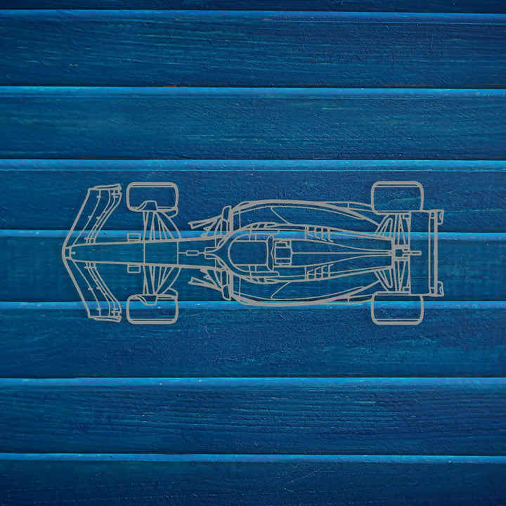 Top View Formula 1 Car Metal Wall Art - BrossHome Metal Wall Art