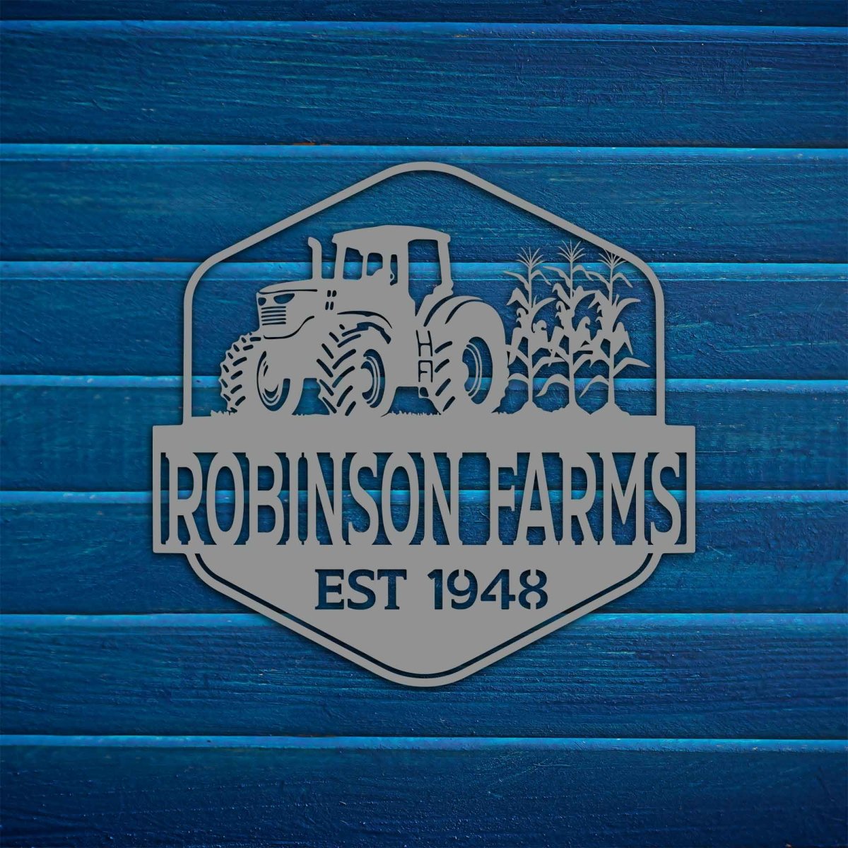 Tractor Metal Sign with Name - BrossHome Metal Wall Art