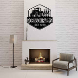 Tractor Metal Sign with Name - BrossHome Metal Wall Art