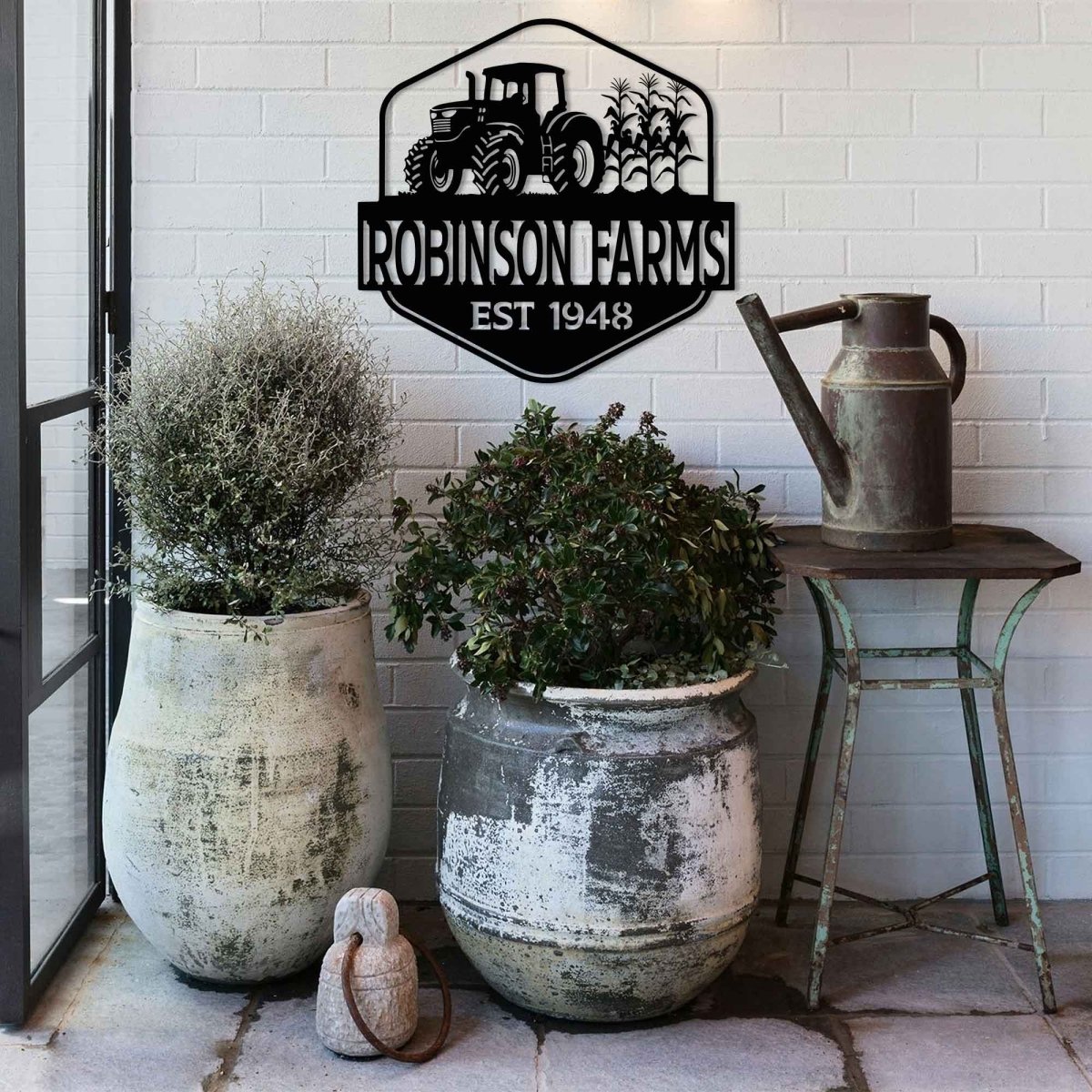 Tractor Metal Sign with Name - BrossHome Metal Wall Art