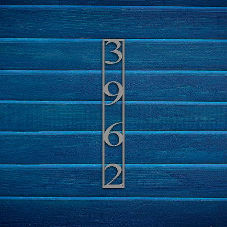Vertical House Number Metal Garden Sign - BrossHome Metal Wall Art