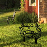 Welcome Garden Sign - BrossHome Metal Wall Art