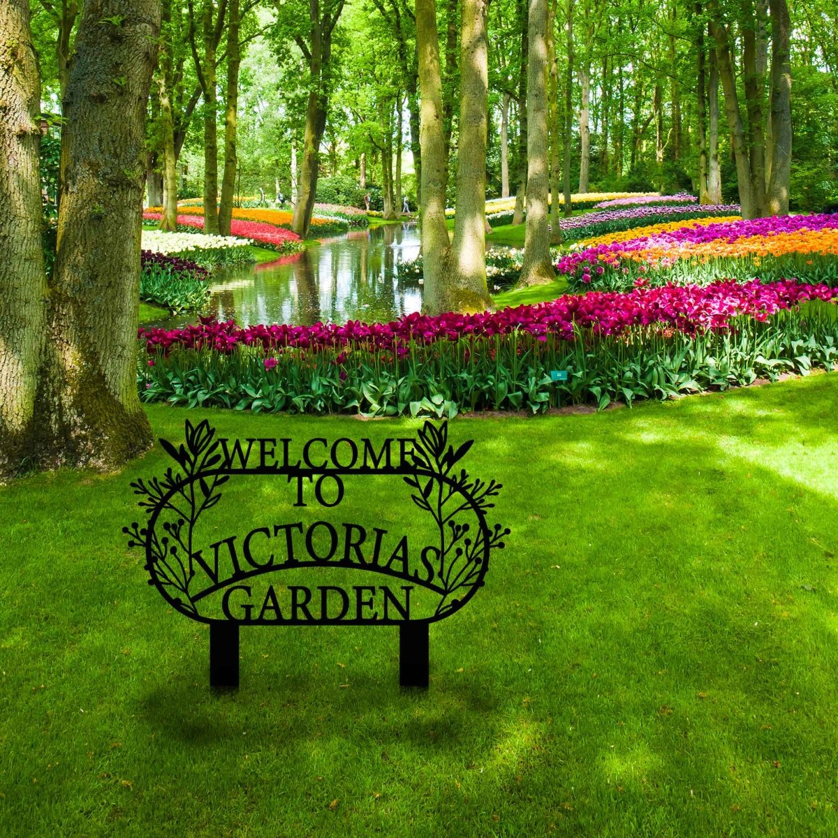 Welcome Garden Sign - BrossHome Metal Wall Art