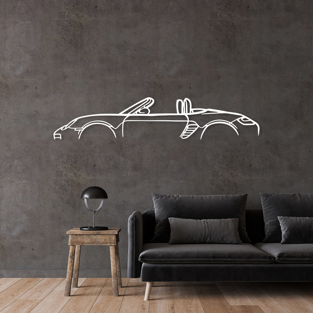 987 Boxster Metal Car Silhouette for Wall