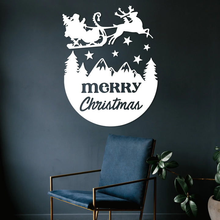 Metal Wall Decor Draft - Merry Christmas Livingroom Metal Wall Art