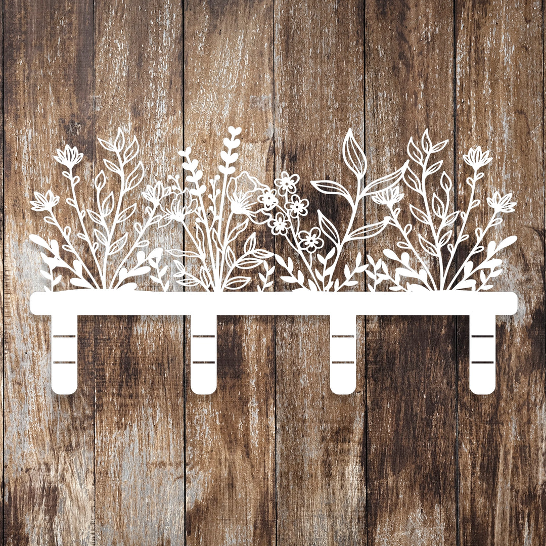 Floral Elegance Metal Wall Coat Rack-9