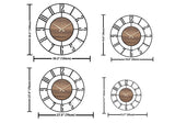 Wood and Metal Wall Clock - BrossHome Metal Wall Art