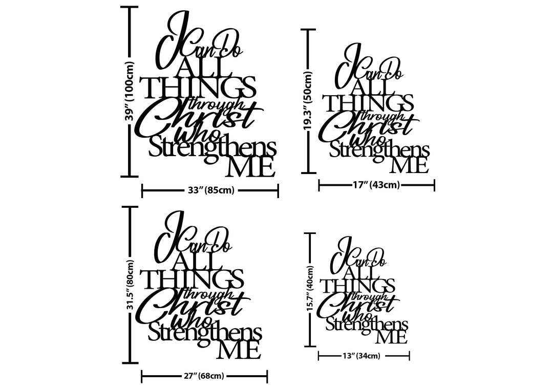 I Can Do All Things Through Christ Metal Wall Art